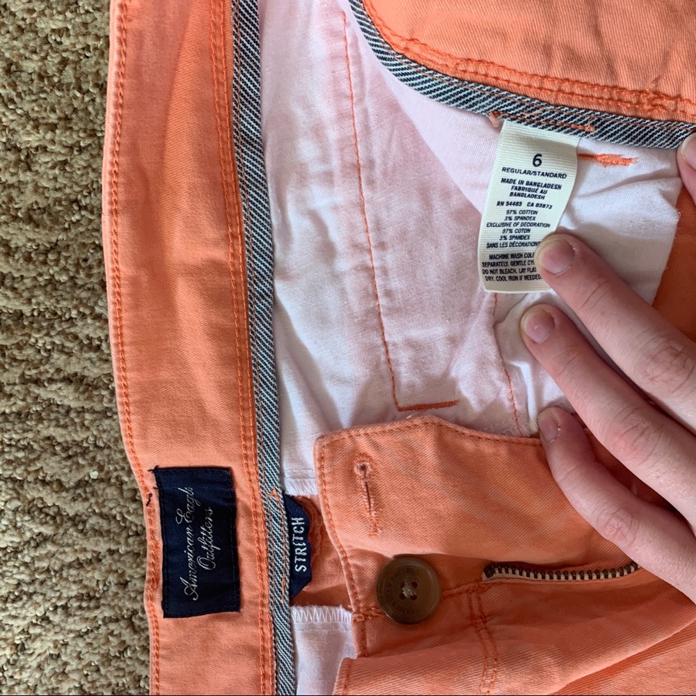 American Eagle Skinny Chino Peach Pants - Picture 6 of 7
